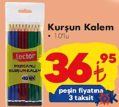 LECTOR KURŞUN KALEM 10'LU fiyat ve kampanya bilgisi